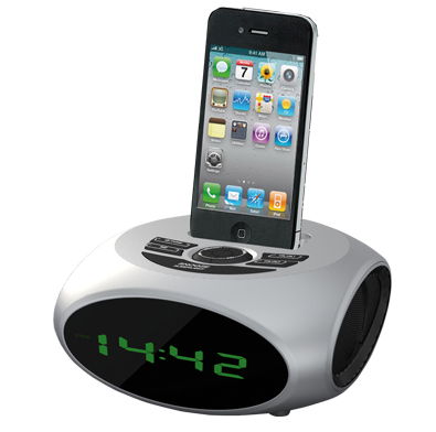 Radio Reloj Despertador Nevir Nvr-350 Plata Iphone Ipod Usb